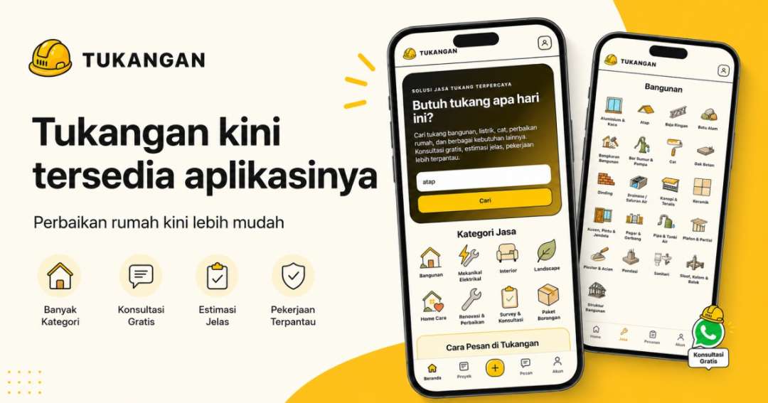 Tukangan kini tersedia aplikasinya